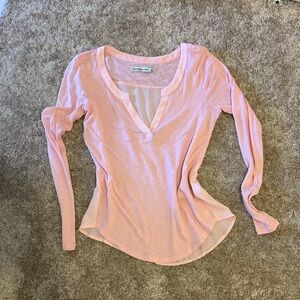 Women's Pink Long Sleeve Top